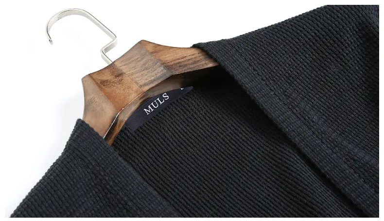 MuLS 100% Cotton Cardigans Men Spring Autumn Thicken Male Sweaters Cardigan Coat Men Brand Winter Dot Black Green Size XXL XXXL-04