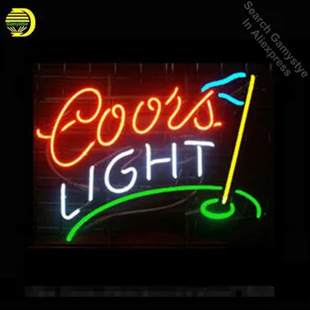 

17*14" COORS LIGHT GOLF outdoor NEON SIGN Signboard REAL GLASS BEER BAR PUB Billiards store display Restaurant Shop Signs
