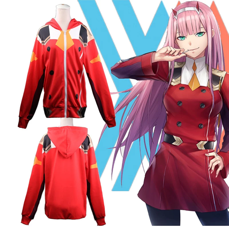 Coshome DARLING in the FRANXX Cosplay Costumes HIRO ICHIGO Zero 2 MIKU Hoodies KOKORO School Uniform Spring Coat Men Women Tops (1)