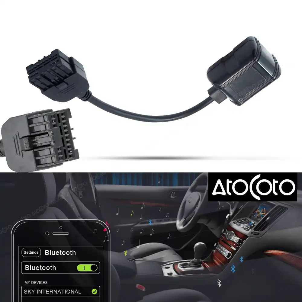 車のbluetoothモジュールauxアダプタinfiniti日産07 13 284h2 Zt50a Ipodインターフェースワイヤレスオーディオ入力ラジオステレオ Adapter Radio Car Audio Interface Adaptercar Audio Interface Aliexpress