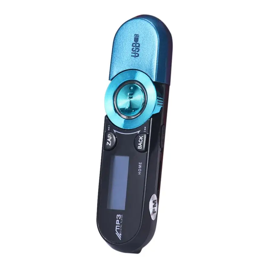 Carprie USB ЖК экран 16Гб поддержка флэш TF плеер MP3 Музыка FM радио Горячая 17Aug28 дропшиппинг - Цвет: Синий