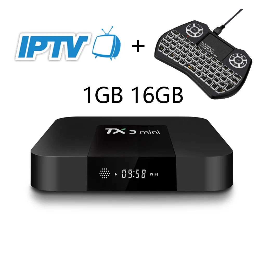 

I8 I9 Keyboard MX3Air Mouse TX3 Mini Android 7.1 Smart TV BOX 1GB 16GB Amlogic S905W Tanix TX3 Mini Android TV Box