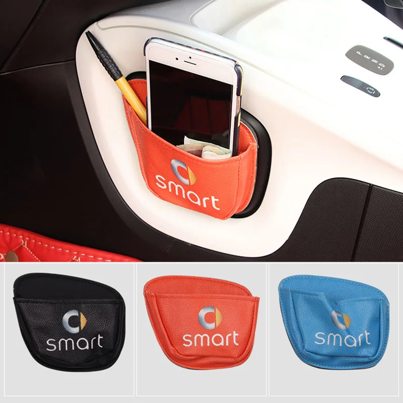 

New Car storage Bag Car Mobile Phone Sundried Card Storage Bag Mesh for Smart 451 smart 453 Fortwo Forfour