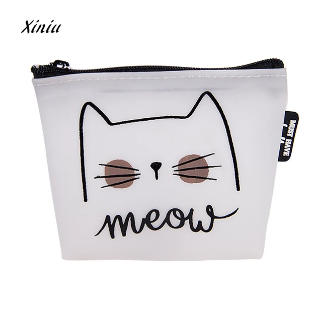 Women S Cute Cat Printed Coin Purse Fashion Snacks Purses Women S Cute Cat Printed Coin Purse Fashion Snacks Purses Wallet Bag Silicone Zipper Small