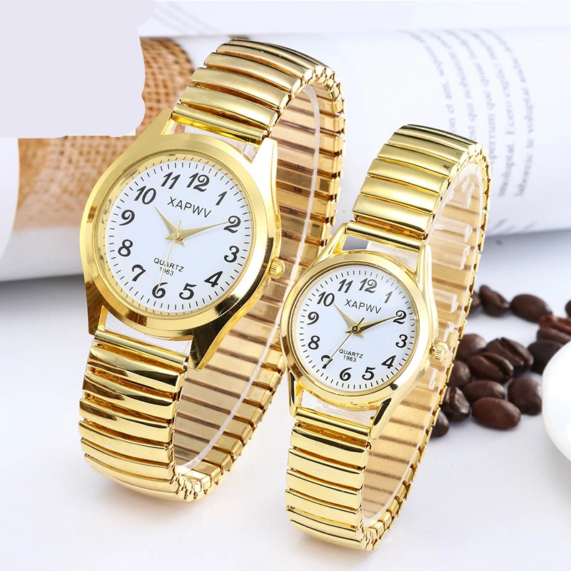 

Classic Elastic Band Men's And Women's Watches Casual Steel Belt Watch Couple Watches Quartz Wrist Watch