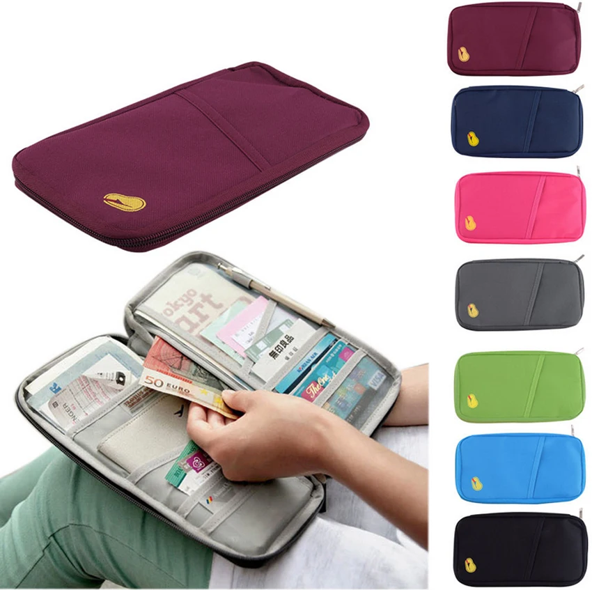 

hot sell Handy Travel Passport Credit ID Card Cash Wallet Purse Holder Case Document Bag S