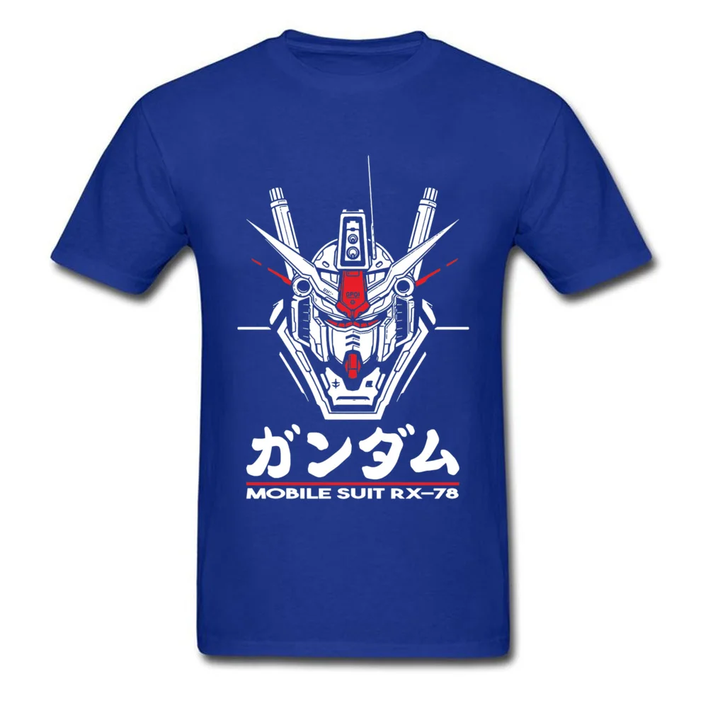 Gift RX 78 1819 Tops Shirt for Men Newest Summer Round Neck Pure Cotton Short Sleeve T-Shirt Fitness Tight Tops & Tees RX 78 1819 blue