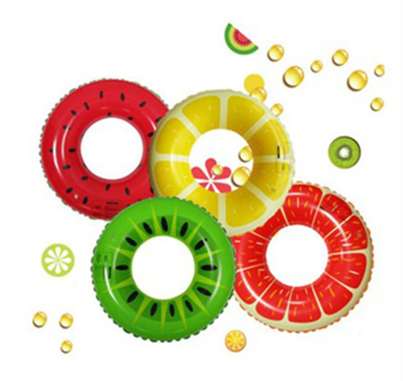 90 фрукты Стиль взрослых/детский утепленный ПВХ арбуз плавание кольцо красочные плавающей кольца плавание кругов бассейн