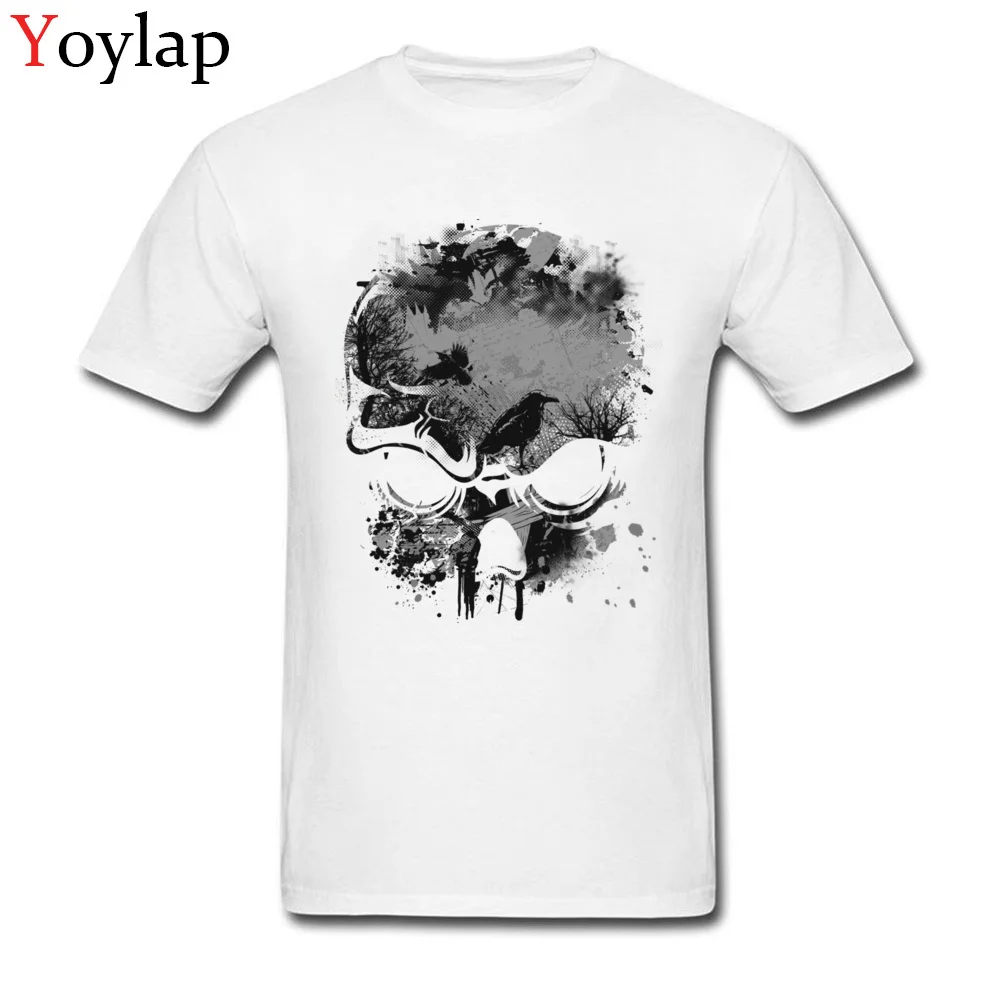 Cotton Fabric Mens Short Sleeve T Shirts Casual Tops T Shirt Prevailing Crazy Round Neck Sweatshirts Gift Top Quality white