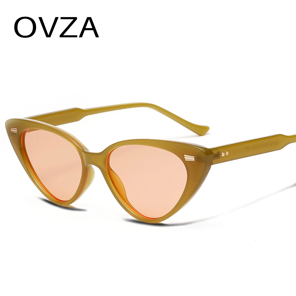 

OVZA Cat Eye Sunglasses Women Brand Designed 2019 New Retro Vintage Sunglasses Cat Eyeglasses Female High Quality S0071
