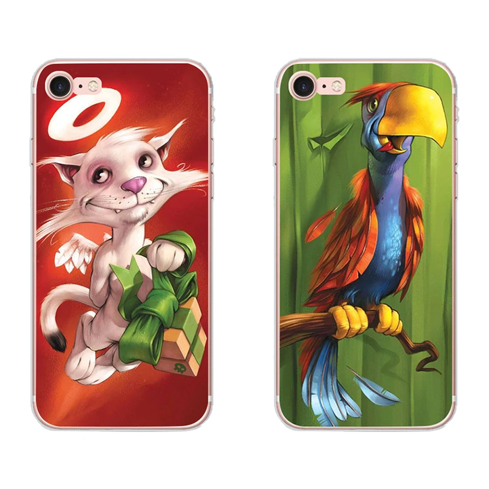 Милый чехол с животными для Apple iPhone XR 5 5S SE 6 6S 7 8 Plus X XS MAX Parrot Dog мягкий силиконовый из