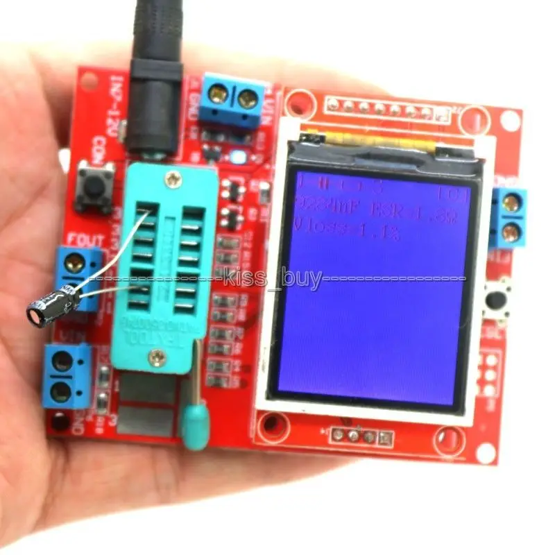 

dc 7-12v GM328 Transistor Tester LCR ESR Frequency Meter PWM Signal Generator
