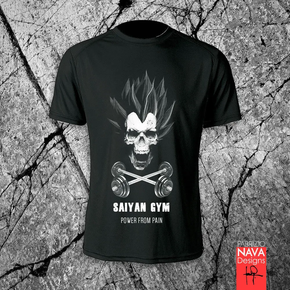 

T Shirts Fashion 2019 Saiyan Vegeta Skull Gym Tee-Dragon Ball Z Shirt-Workout Tank Training Goku DBZ T Shirts