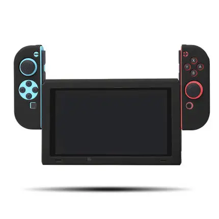 Защитный чехол BUBM из силикагеля для nintendo Switch противоударный устойчивый к царапинам грязезащитный чехол для хранения - Цвет: Black-A