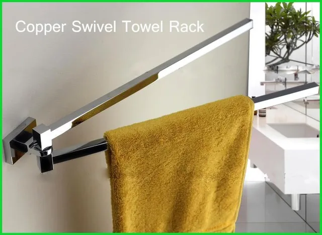 Square Copper Chrome Swivel Towel Bars Bathroom Rack In Square Copper Chrome Swivel Towel Bars Bathroom Rack