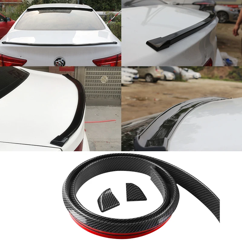 

Universal spoiler 1.5M carbon rubber tail spoiler PU carbon brazing spoiler suitable by all type of all car model spoiler