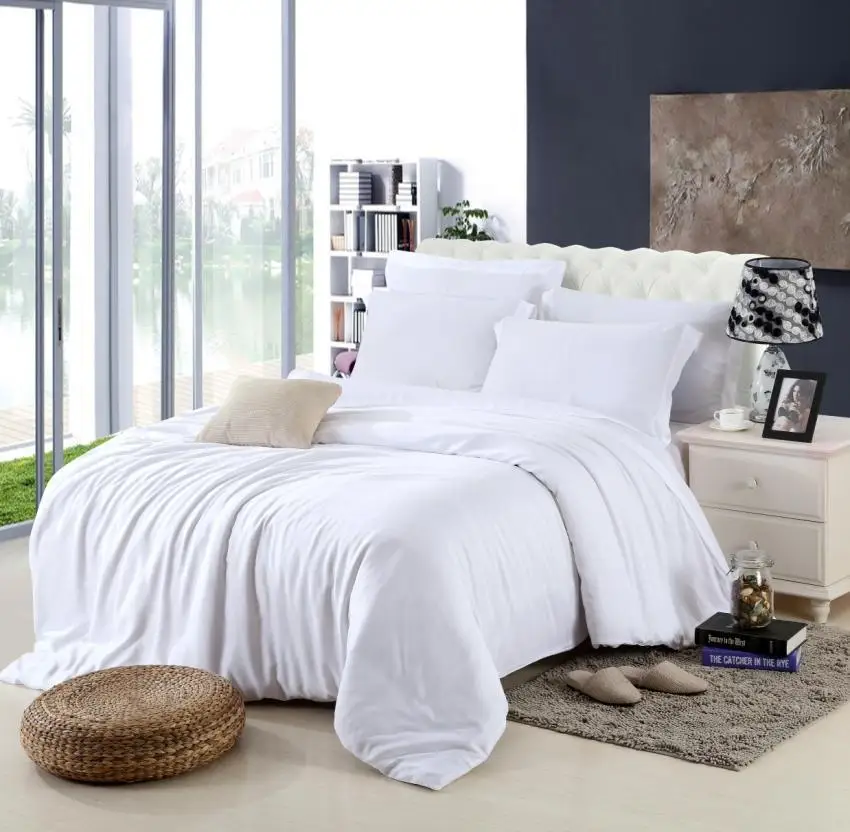 Online Shop King Size Luxury White Bedding Set Queen Duvet Cover