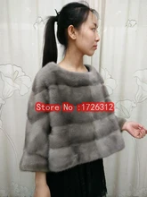 Bat sleeves mink fur coat, ladies short sets of mink fur fur shawl