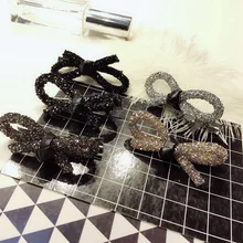 1 шт. заколки для девочек новая мода шпилька для волос с горным хрусталем шпилька милые леди лук клип ретро дикий синтетические чёлки волос клип G0430