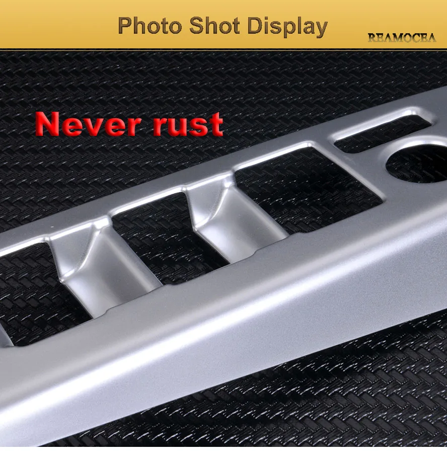 Reamocea 4Pcs ABS Chrome Silver Door Window Panel Switch Cover Trim Decals For Toyota Highlander 2014 2015 2016 2017 (11)