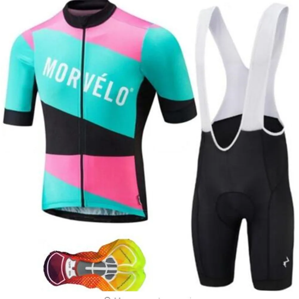 

2019 Pro Team Summer Morvelo Cycling Jersey Short Sleeve Cycling Set Bike Clothing Ropa Ciclismo Cycling Clothing Suit 16D Gel