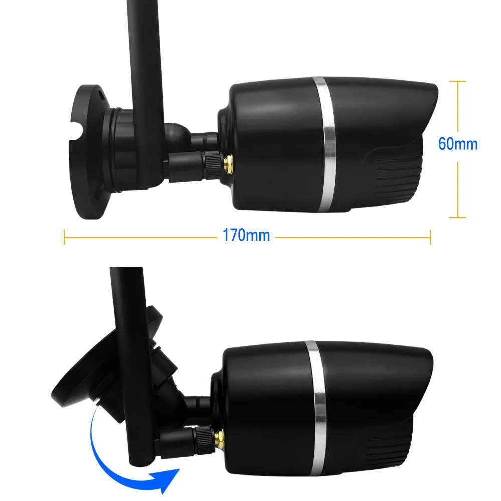 HJT wifi IP камера 960P 13.MP SD карта H.264 P2P CCTV камера Черная уличная Водонепроницаемая Onvif безопасности Surreillance