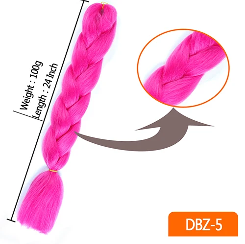 WTB 80 цветов синтетический Омбре красочное крупное плетение волос 100 г/упак. 24 дюйма цветные вязанные волосы - Цвет: 4/27HL