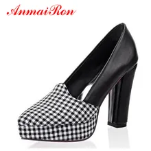 ENMAYER Big Size 34-45 Fashion Women Pumps Sexy Pointed Toe Red Bottom Thick High Heels Shoes Platform Pumps цена ENMAYER Big Size 34-45 Fashion Women Pumps Sexy Pointed Toe Red Bottom Thick High Heels Shoes Platform Pumps цены онлайн