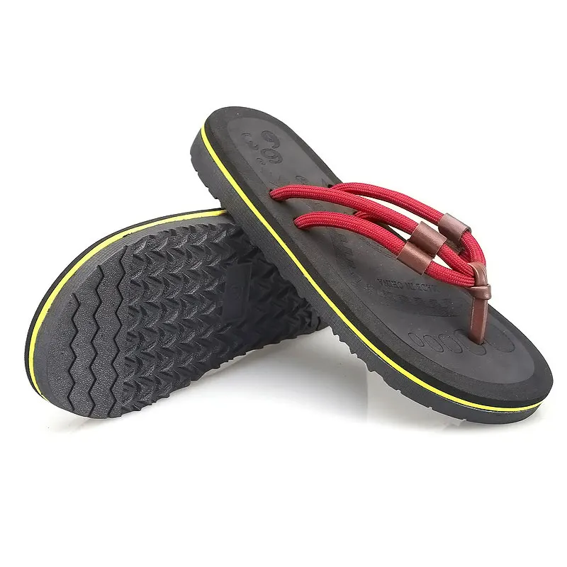 Zapatillas hombre Chinelo Masculino Boosili/Новинка года; высококачественные дышащие Вьетнамки; мужские уличные Тапочки для ванной; мужские полосатые тапочки на плоской подошве - Цвет: BLACK