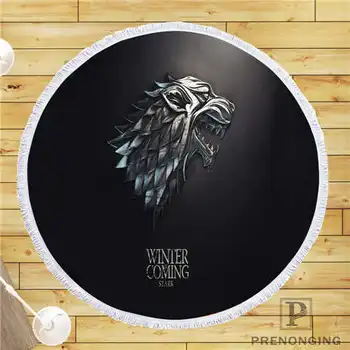 

Custom DIY Customized Microfiber Fabric game_of_thrones (1) Round Beach Blanket Towel Printed on Demand 150cm #19-01-28-3-33