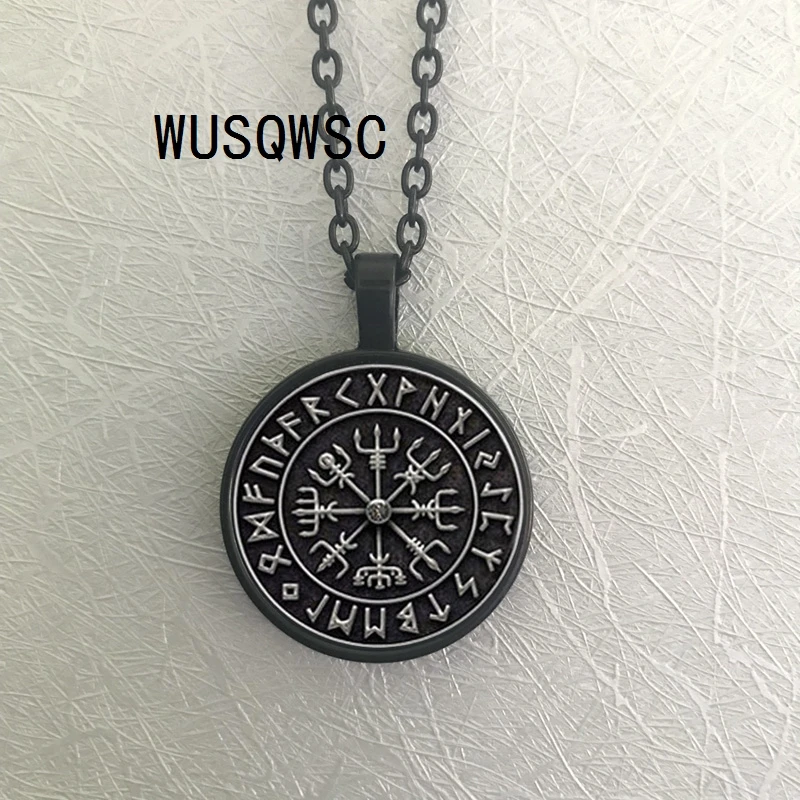 WUSQWSC 2018/البوصلة من Vegvisir فايكنغ كريستال قلادة عقد عنق بحجر مصقول ، الرجال و ملابس نسائية القلائد. WUSQWSC 2018/البوصلة من Vegvisir فايكنغ كريستال قلادة عقد عنق بحجر مصقول ، الرجال و ملابس نسائية القلائد.