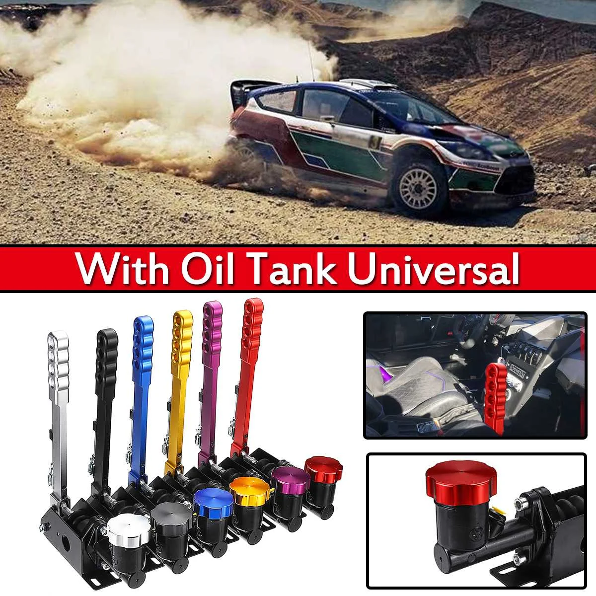

Adjustable Aluminum Alloy Hydraulic Handbrake E-Brake Racing Handbrake Lever Vertical Professional Type with Oil Tank