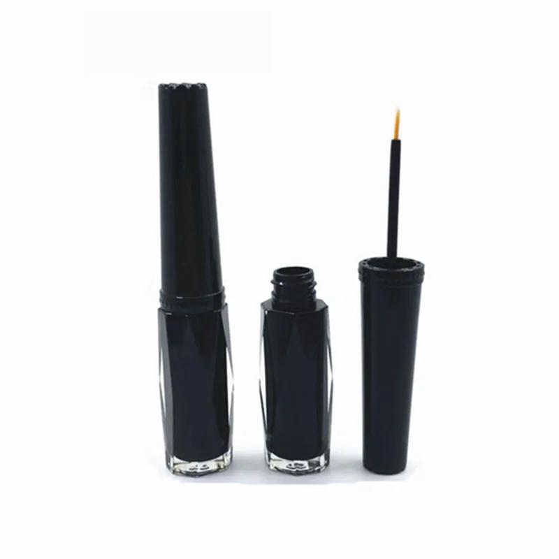 

50pcs 3ml Black Makeup Empty Liquid Eyeliner Refillable Bottle Applicator Eyebrow Enhancer Eyelash Growth Serum Tubes Containers
