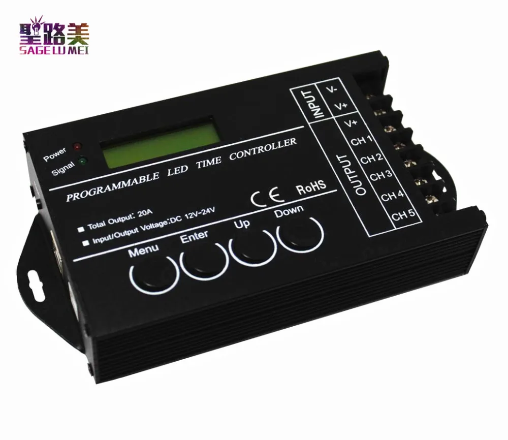 

TC421 New WIFI connect time programmable controller DC12-24V with 5CH for RGB/RGBW led strip ligh ,time sync function led dimmer