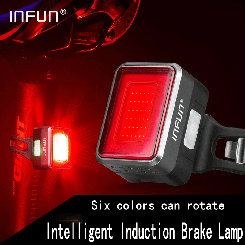 INFUN F50 велосипедный задний светильник для велосипеда индукционный фонарь с