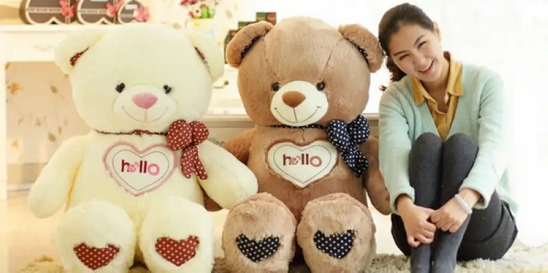 Fancytrader 2014 New Arrival 43'' 110 cm Giant Hugging Hearting Plush Stuffed Bear Free Shipping FT90097  (1)