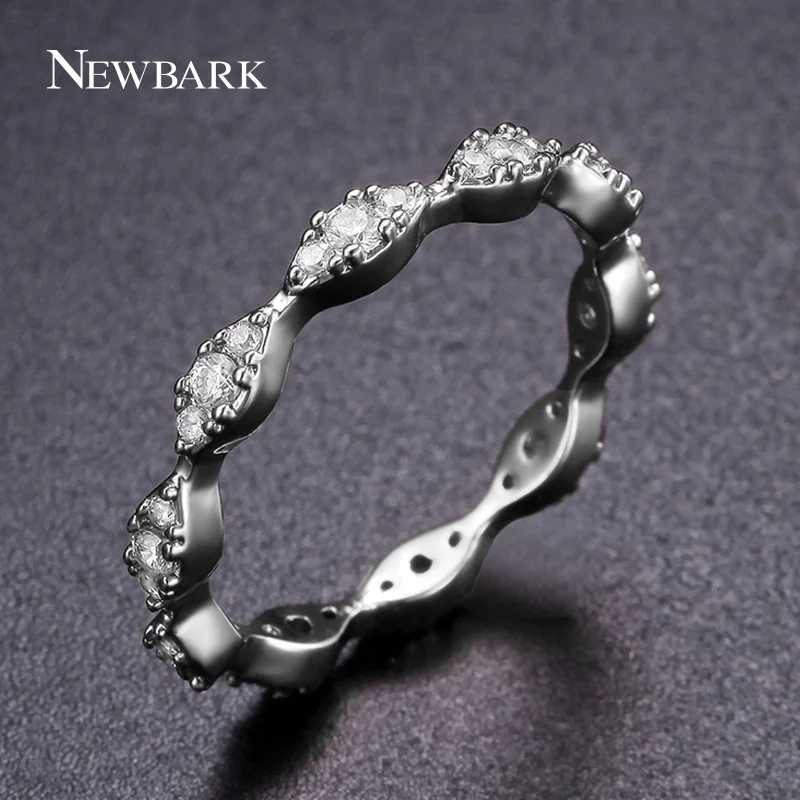 Newbark кубического циркония бесконечное Кольца ПР Стиль цепи Шарм Романтические