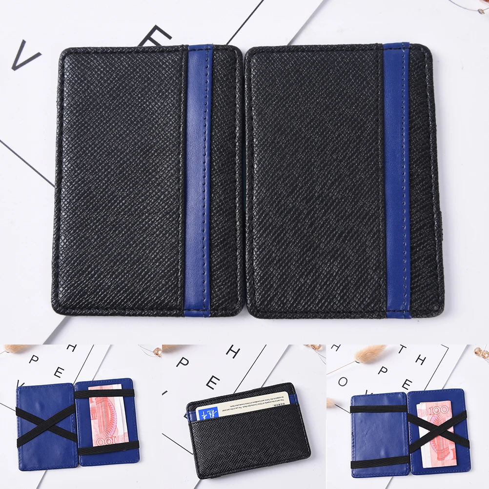 1PCS Fashion PU leather magic wallets small men card holder mini purse