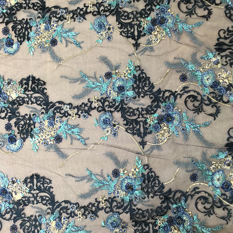 

Nigerian Wedding Net Lace Fabric nice looking 5Yards ZH-52915 Embroidered French Tulle Lace Fabric