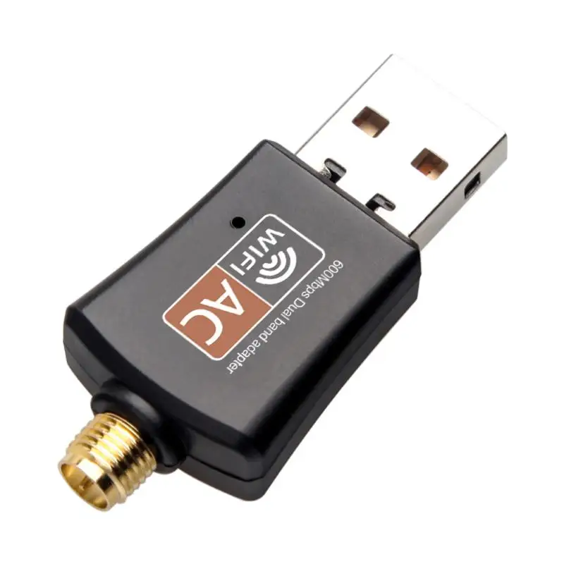600 Мбит/с Dual Band 2,4 ГГц/5 ГГц беспроводной ЛВС USB ПК Wi Fi адаптер w/телевизионные антенны 802.11AC Совместимость с 802,11 a/b/g/n продукты