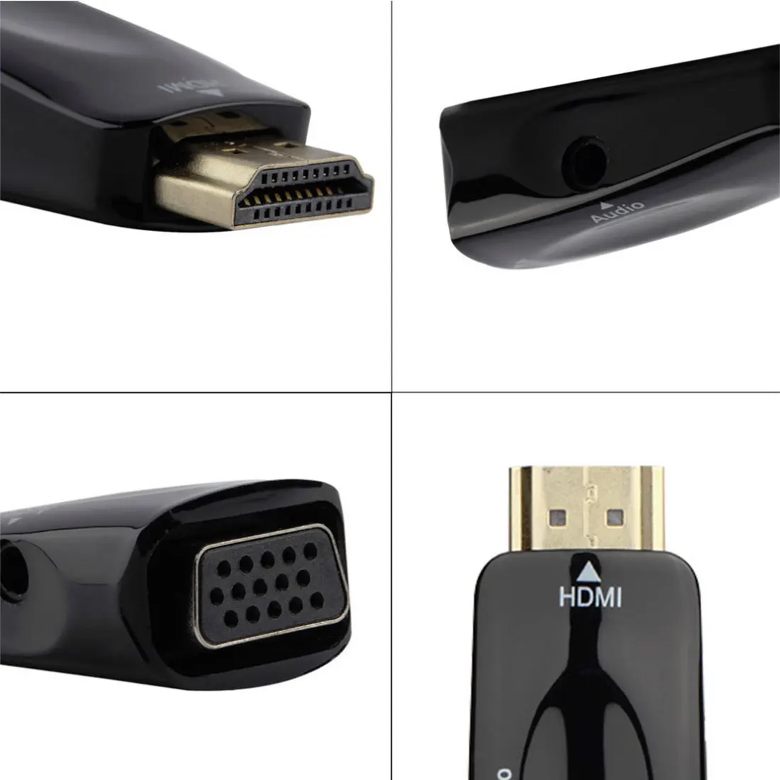Marsnaska Горячая продажа HDMI в VGA адаптер конвертер кабель с аудио кабелем поддержка HD