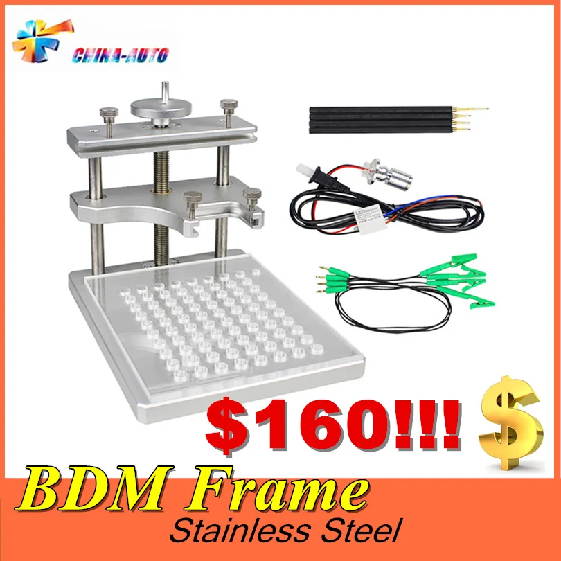 

Newest Stainless Steel LED BDM Frame With Full Set Adapters For Fgtech KESS KTAG BDM100 Programmer JFIND Stainless Steel