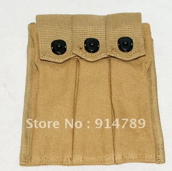 WWII US AMRY THOMPSON MAGAZINE POUCH 3 CELL -31346