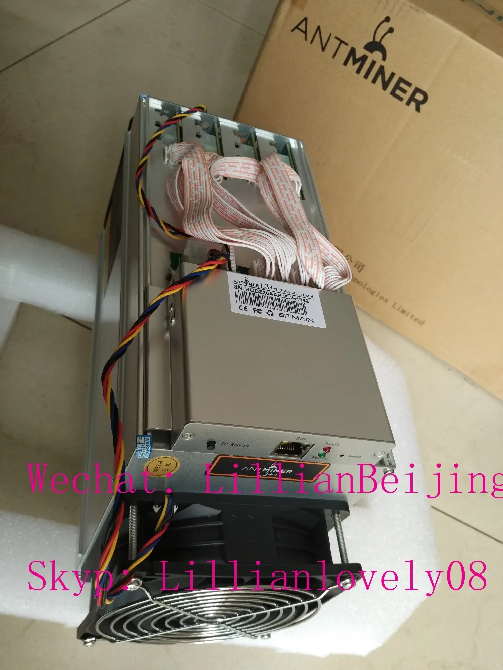 Bitmain Antminer L3++ 580MH/s Майнер Litecoin LTC Scrypt Майнер машина asic чип L3++ 580M