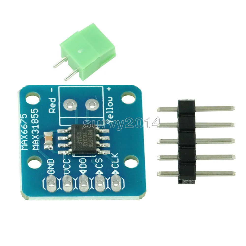 

MAX31855 K Type Thermocouple Breakout Board Temperature -200℃ to+1350℃ Out