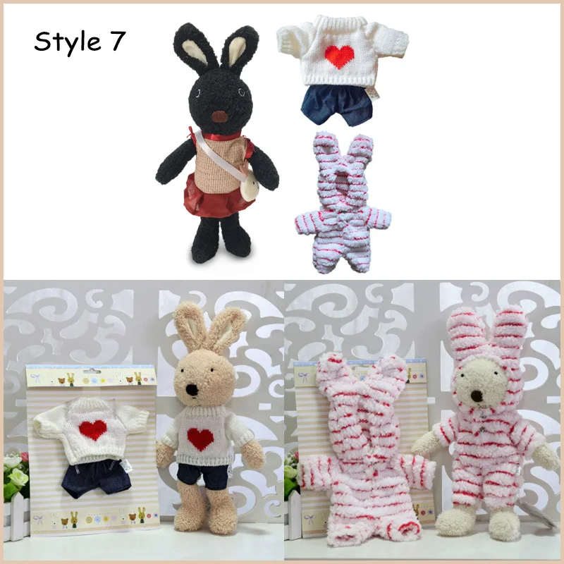 Coelho de Pelúcia Bonecas com Roupas Bicho de Pelúcia Macios para Crianças Presentes para o para o Ano Kawaii Coelho Mudança Brinquedos Meninas Crianças Brinquedos Ano Novo 8 China bunny rabbit plush Suppliers