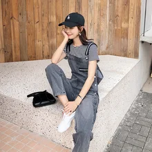 Классические женские джинсовые комбинезоны осенние корейские модные дикие комбинезоны темпераментные тонкие женские комбинезоны хорошего качества