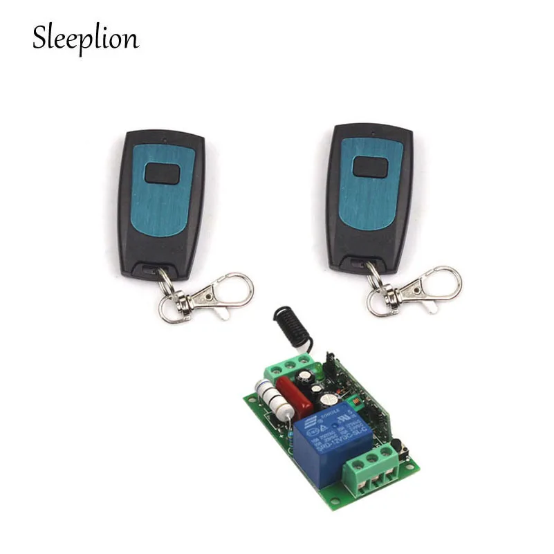 

Sleeplion Wireless Remote Control Light Switch 10A Relay Output Radio 110V 1 Channel Receiver Module + 2 Transmitter