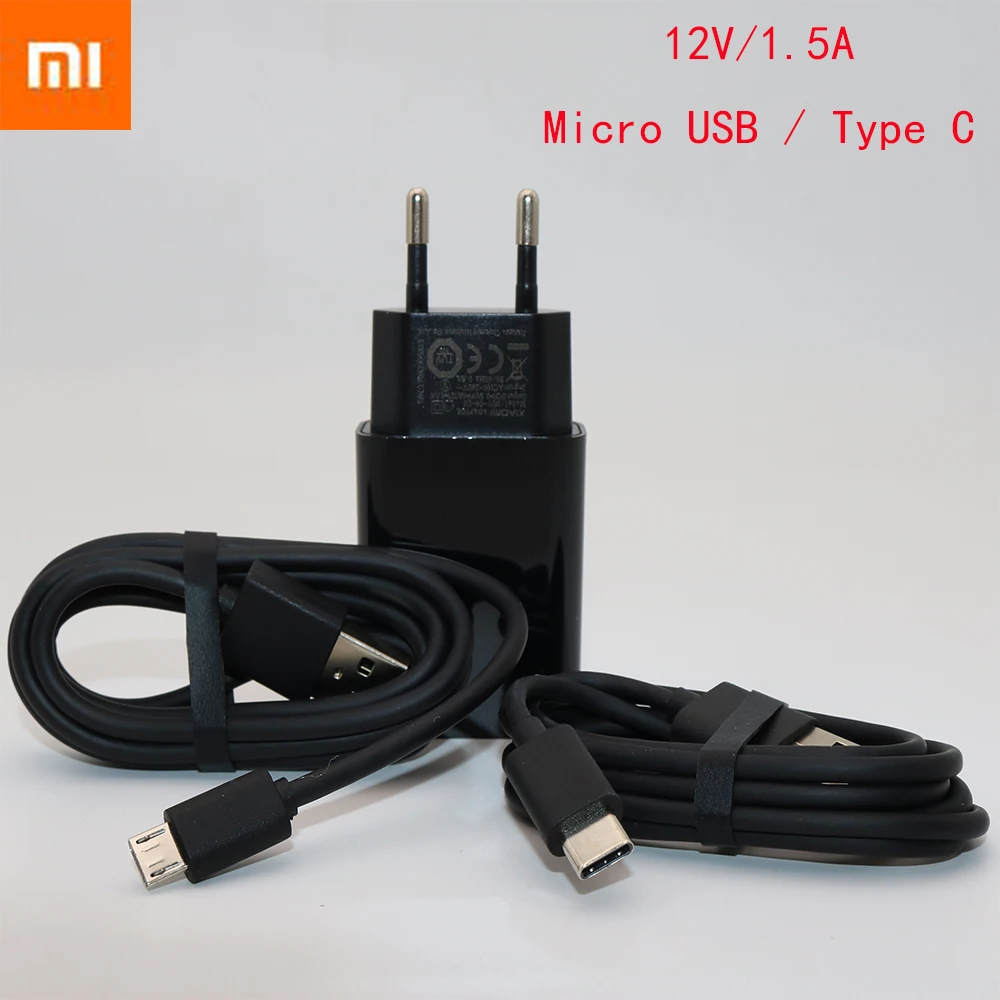 

Original XIAOMI EU Charger 12V1.5A Power Adapter + Cables for Redmi 4 4x note 5 4X 4 2 3 4 Mi4 3 2 Mi5 5 5X 5A 5S 4c 4s Mi 8 8SE