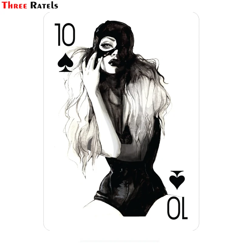 Забавные наклейки и Переводные картинки Three Ratels TRL620 #10x13 9 см Ace Of Spades | Автомобили
